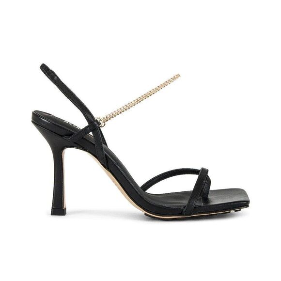 Alias Mae Levi Sandal Heel 37EU / 6US in Black Open Square Toe $165 - Picture 1 of 9